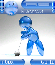 Тема Blue Final PRO №74 для Nokia